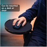 Rotating armrest mouse pad for desk setup