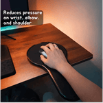 Ergonomic armrest mouse pad for office and gaming