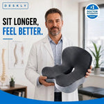 Pressure relief ergonomic seat cushion for office chair