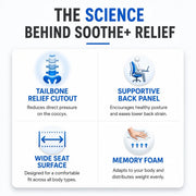 Memory foam seat cushion for office and car