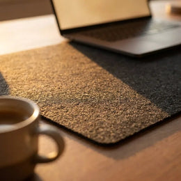 Premium desk mat with soft felt surface